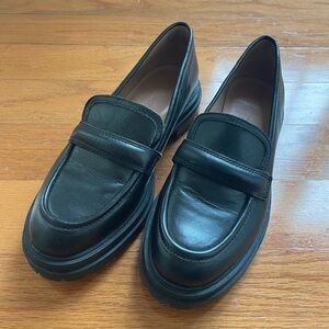 Madewell Black Leather Loafers